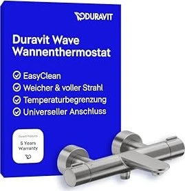 Duravit Wave Wannenthermostat Aufputz edelstahl