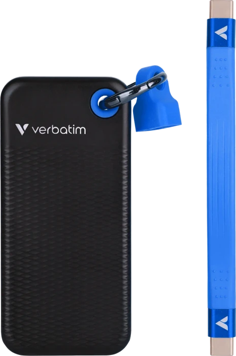 Verbatim Pocket SSD, schwarz/blau, 2TB, USB-C 3.1