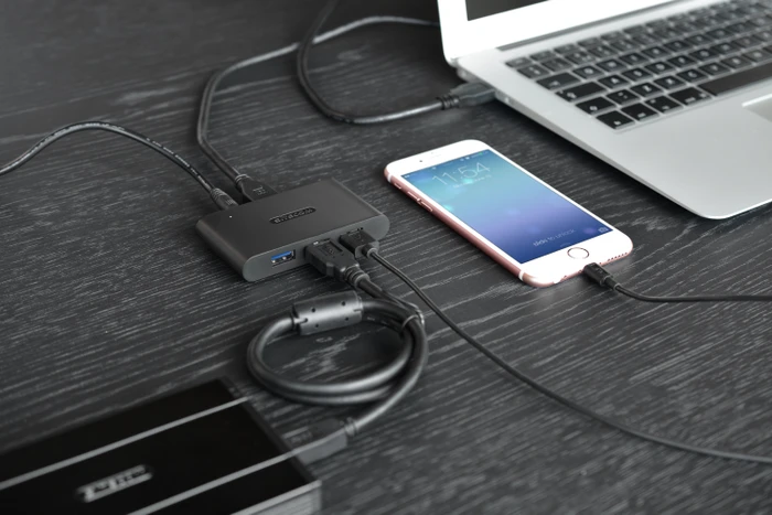 Sitecom USB-Hub, 4x USB-A 3.0, USB 3.0 Micro-B [Buchse]