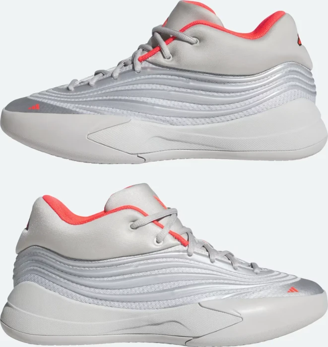 adidas Dame X silver metallic/grey two/lucid red