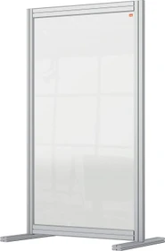Nobo Premium Plus Schreibtisch-Trennwand aus Acryl, transparent/silber, 60x100cm