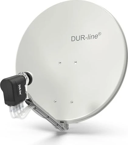 Dura-Sat Dur-line Select 75 G + Ultra Oct LNB - 8 Teilnehmer Set, hellgrau