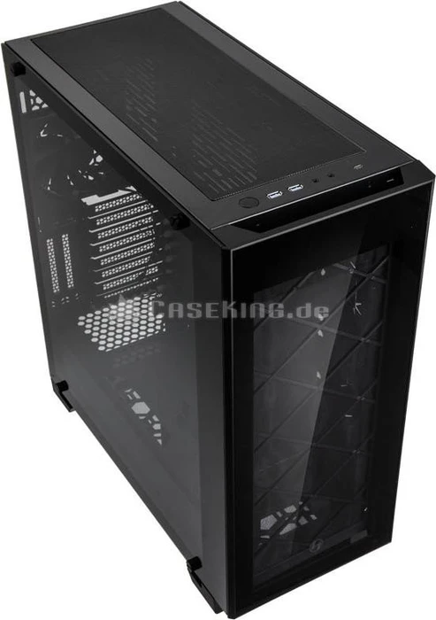 Lian Li Alpha 330X schwarz, Glasfenster