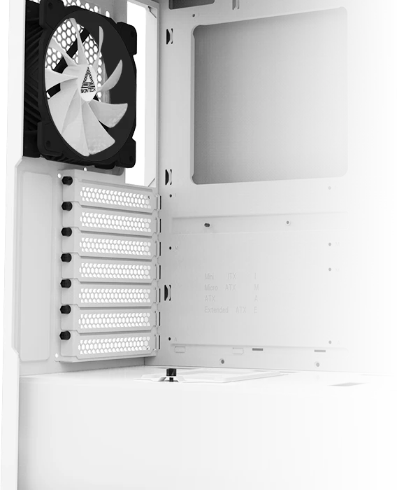 Montech Air X, weiß, Glasfenster
