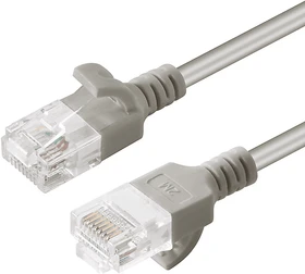 MicroConnect Slim Patchkabel, Cat6, U/UTP, RJ-45/RJ-45, 15m, grau