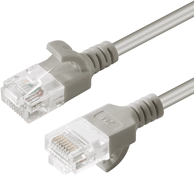 MicroConnect Slim Patchkabel, Cat6, U/UTP, RJ-45/RJ-45, 15m, grau