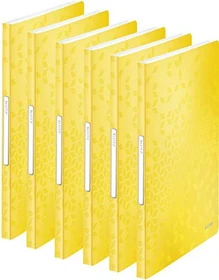 Leitz WOW Sichtbuch, A4, gelb/anthrazit, inkl. 40 Klarsichthüllen, 6er-Pack
