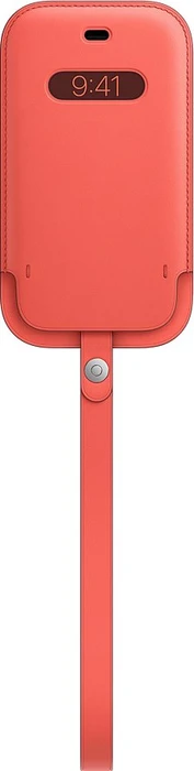 Apple Lederhülle mit MagSafe für iPhone 12 Mini zitruspink