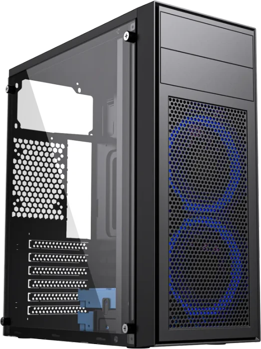 Gembird Fornax M100B Black, Glasfenster