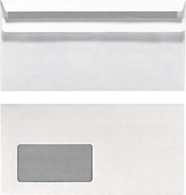 Herlitz Briefumschlag mit Fenster weiß, 110x220mm, 75g/m², 100er-Pack