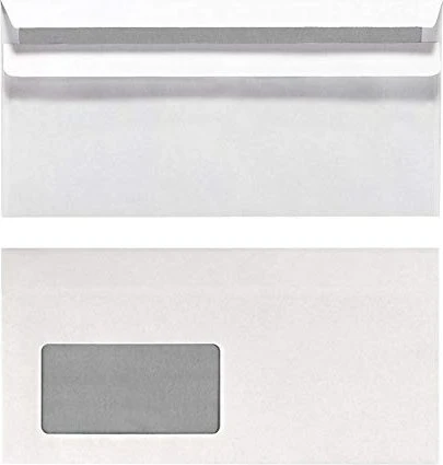 Herlitz Briefumschlag mit Fenster weiß, 110x220mm, 75g/m², 100er-Pack