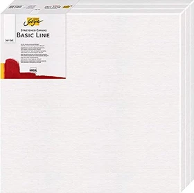 Kreul SOLO GOYA Stretched Canvas Basic Line, 380g/m², 0.4m x 40cm, 3 Stück