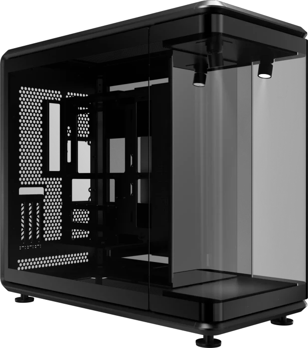 Cooler Master MasterFrame 360 Panorama, schwarz, Glasfenster