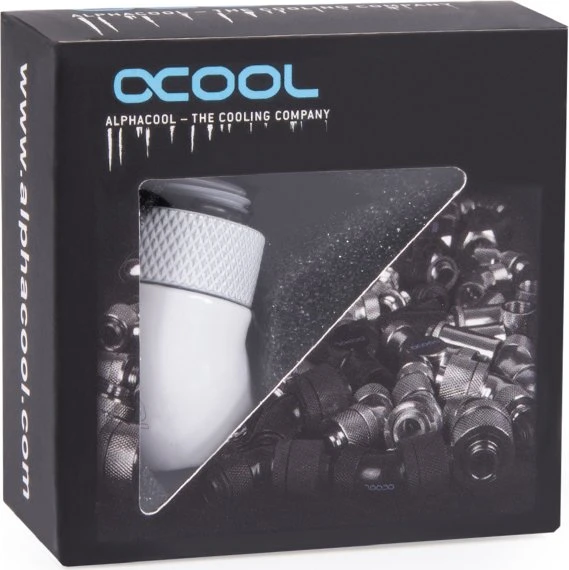 Alphacool Eiszapfen 45° Winkeladapter G1/4", drehbar, weiß
