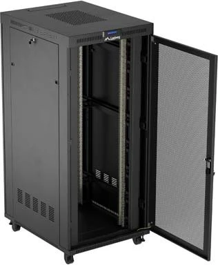 Lanberg 19" Rackschrank 37HE, LCD, freistehend, Flat Pack, V2, Gitternetztür, IP20, RAL 9004, 1000mm tief