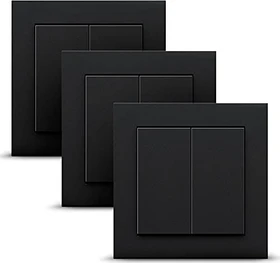 Senic Friends Of Hue Smart Switch, Tasten mit Wippe, 2-fach, schwarz matt, 3er-Pack
