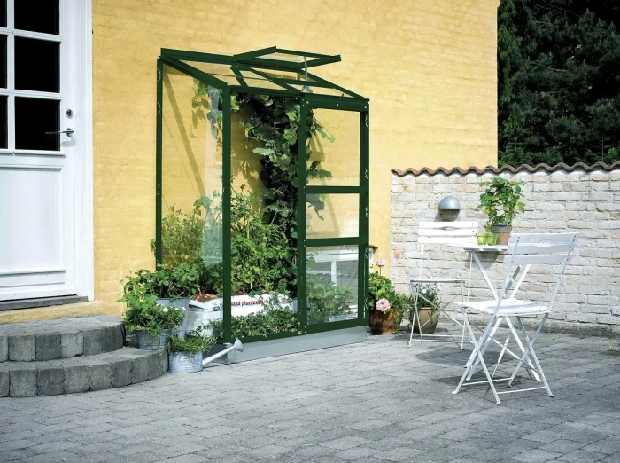 Halls Altan 42 Glas 3mm Gewächshaus grün