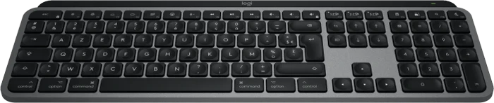 Logitech Keys S for Mac, Space Gray, schwarz/grau, LEDs weiß, Logi Bolt, USB/Bluetooth, FR