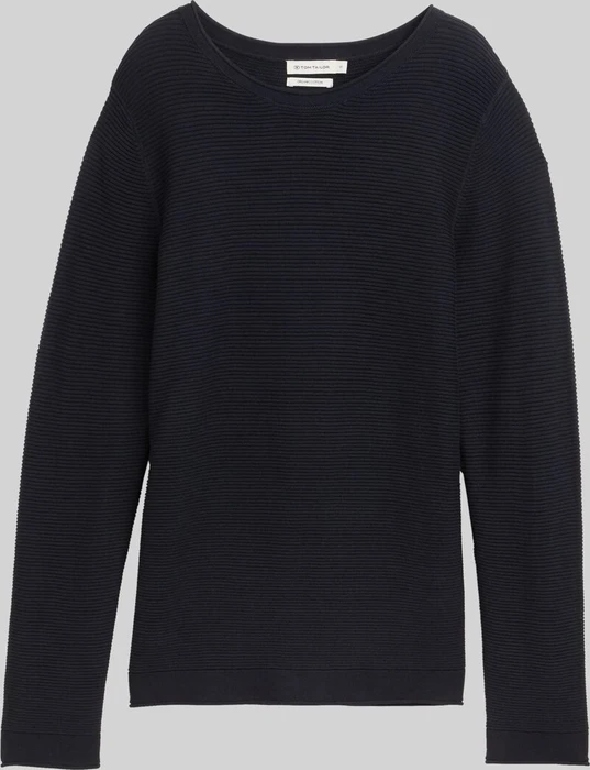 Tom Tailor Rundhalsausschnitt Strickpullover blau (Damen)