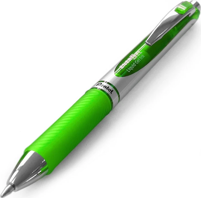 Pentel EnerGel XM BL77 Gelroller hellgrün/silber, 12er-Pack