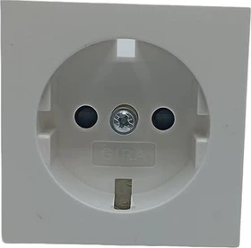 Gira System 55 Abdeckung SCHUKO-Steckdose, reinweiß