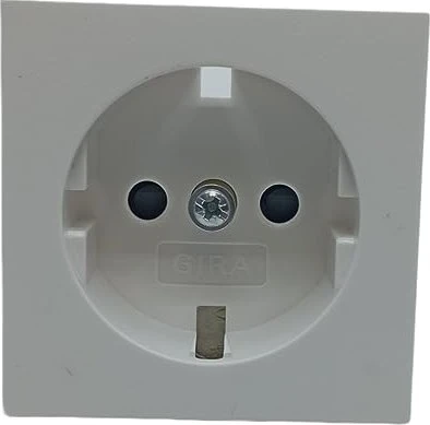 Gira System 55 Abdeckung SCHUKO-Steckdose, reinweiß