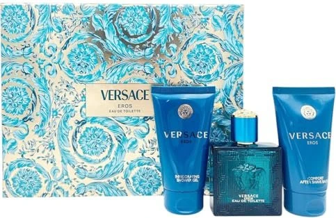 Versace Eros EdT 50ml + Duschgel 50ml + Aftershave 50ml Duftset