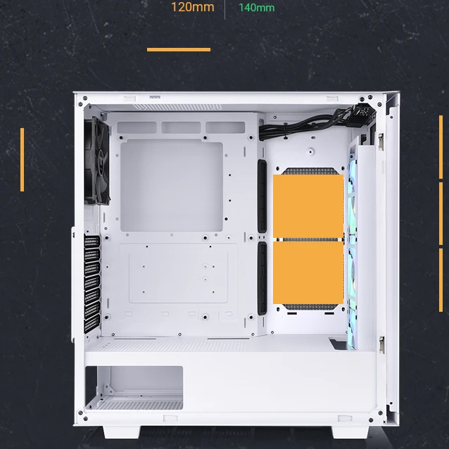 Thermaltake V350 TG ARGB Air Snow Edition, weiß, Glasfenster