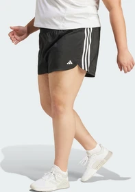 adidas Pacer Training 3-Streifen Woven High-Rise große Größen Trainingshose kurz schwarz/weiß (Damen)