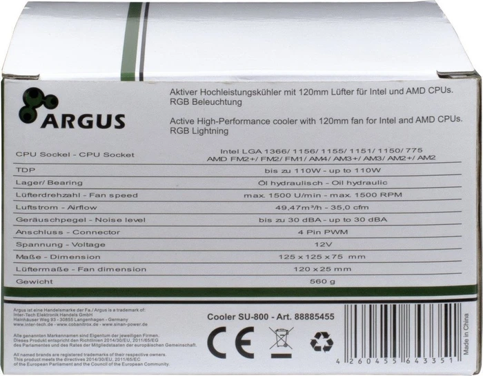 Dynatron / Inter-Tech Argus SU-800 / SU800