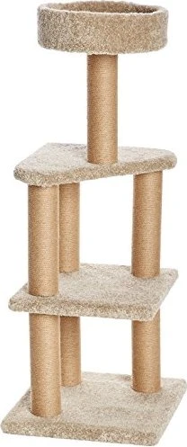 AmazonBasics Spielstation und Kratzbaum fuer Katzen Medium, beige