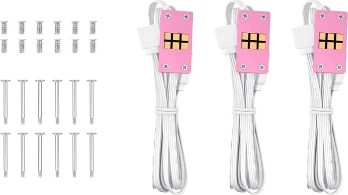 Thermaltake CT140 EX ARGB Sync Reverse Pink, rosa/weiß, 140mm, 3er-Pack