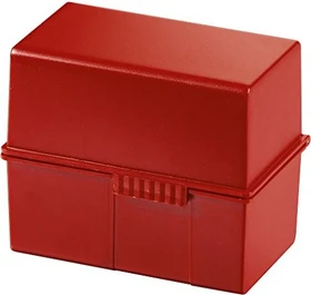 HAN Karteibox, A6, quer, rot