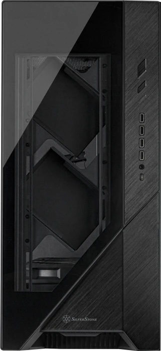 SilverStone Alta F2 Black, schwarz, Glasfenster