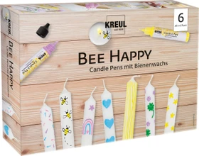 Kreul Candle Pen Kerzenmalfarbe Bee Happy, 6 Farben, 29ml, 6er-Set