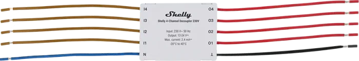 Shelly Decoupler 230V 4-Kanal, Entkoppler