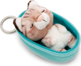 Nici Sleeping Pets Katze Schlüsselanhänger 8cm braun getigert