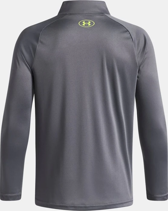 Under Armour Tech 2.0 Zip Funktionsshirt langarm castlerock/green citrine (Junior)