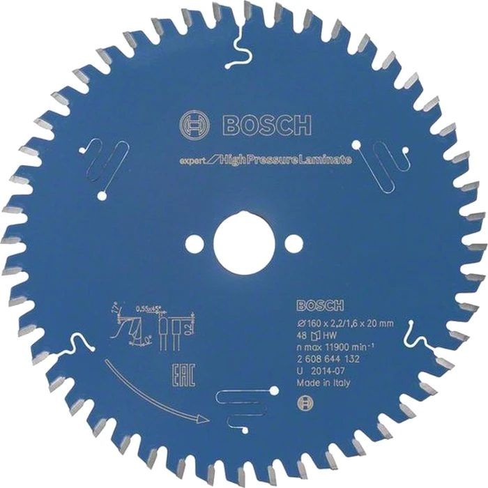 Bosch Professional Expert for Laminated Panel Kreissägeblatt 60Z, 190x1.6x30mm, 1 Stück
