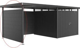 Biohort Seitenwand für HighLine H3 Seitendach dunkelgrau-metallic
