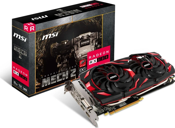 MSI Radeon RX 580 Mech 2 8G OC, 8GB GDDR5, DVI, 2x HDMI, 2x DP