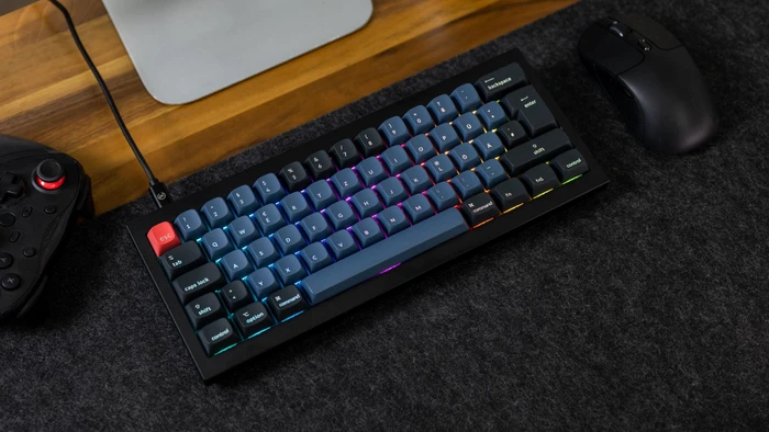 Keychron Q4, 60% Layout, LEDs RGB, Carbon Black, Gateron G Pro RED, USB, DE