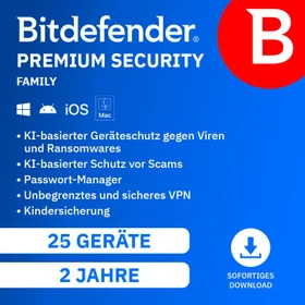 BitDefender Premium Security Family, 2 Jahre, ESD (deutsch) (PC) (CP-PS-Family-25-24)