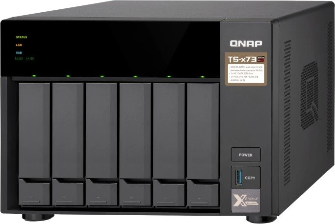QNAP Turbo Station TS-673-8G, 8GB RAM, 4x RJ-45 1000Base-T, 4x USB-A 3.0