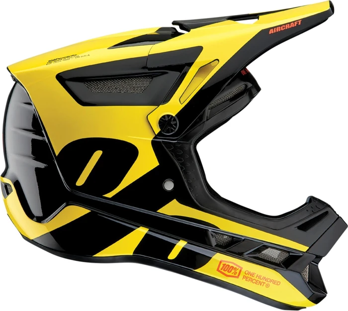 100% Aircraft Fullface-Helm ltd neon yellow