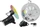 Eurolite Spiegelkugelset 30cm mit Pinspot (50101860)