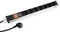 Value 19" Aluminium Steckdosenleiste, mit Schalter und Überlastschutz, 1HE, 7-fach, 250V, schwarz/silber, 1.8m Vorschaubild