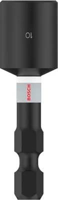 Bosch Professional PRO Nutsetter Impact Außensechskant Steckschlüssel 1/4", 10x50mm, 1 Stück