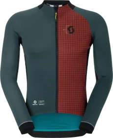 Scott RC Pro Warm Gore-Tex Remix Fahrradjacke aruba green/wood red (Herren)