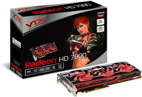 VTX3D Radeon HD 7990 [Malta XT] V2, 2x 3GB GDDR5, DVI, 4x mDP